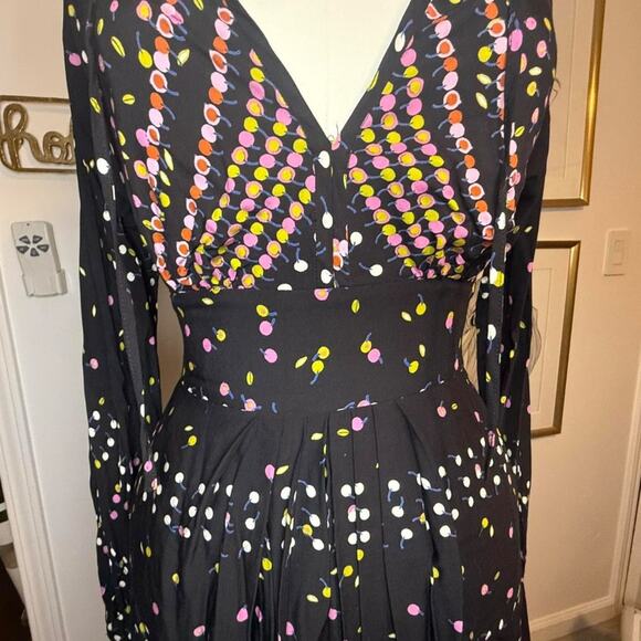 NWT Free People Coryn Mini Dress – Black Combo Floral Boho (sz 2) 345 - Picture 3 of 9